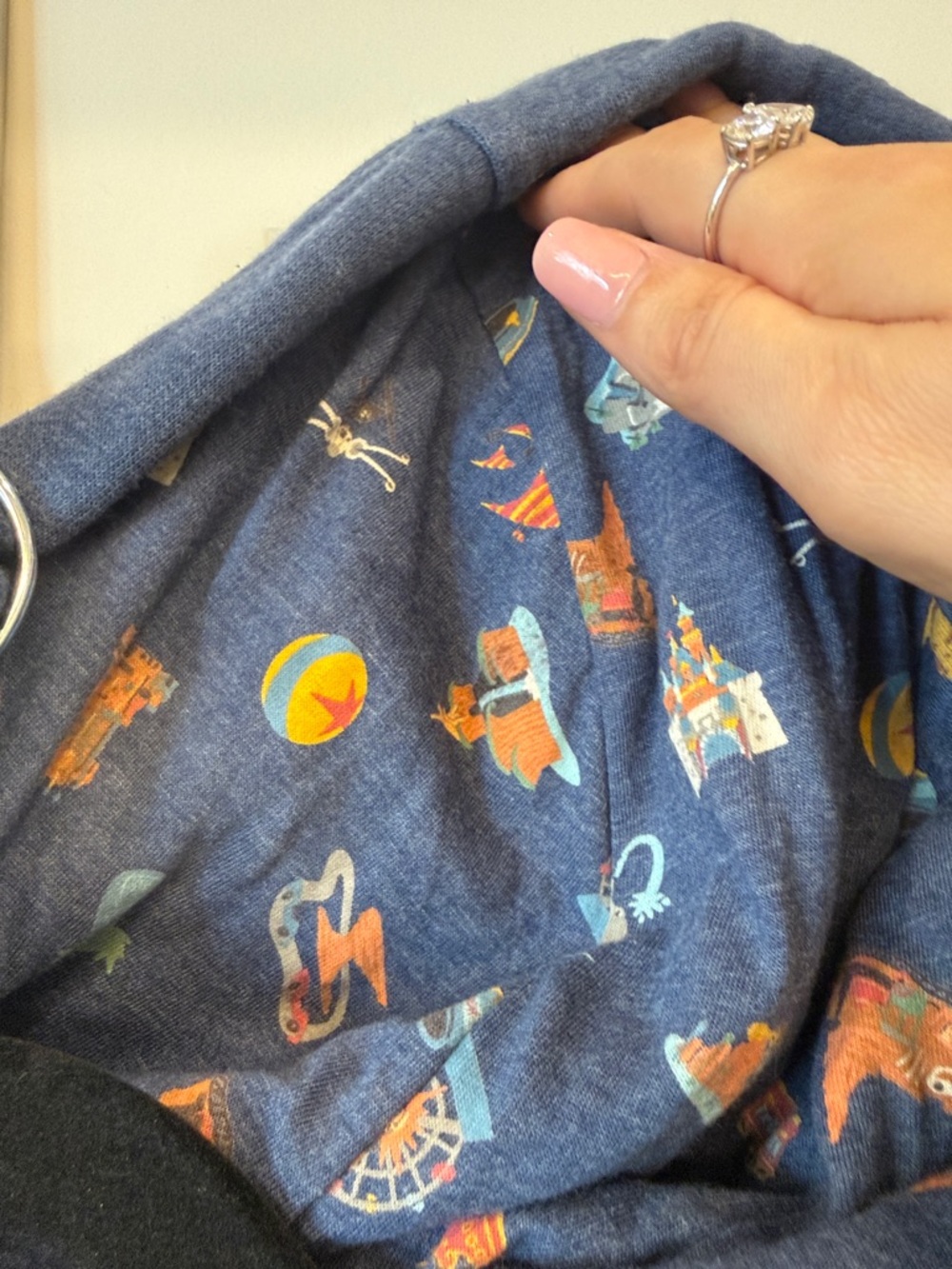 Disneyland Blue Zip-Up Hoodie with Mickey Print and embroidered back - Picture 10 of 12